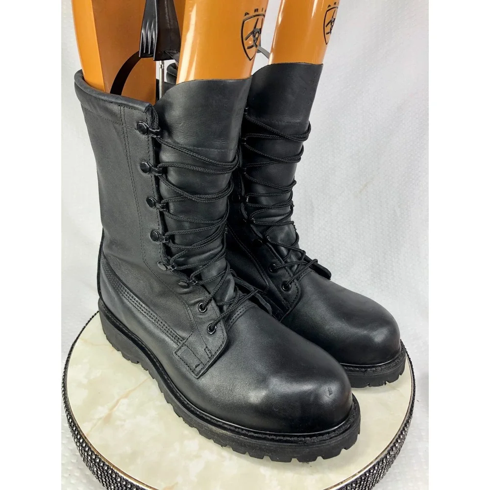 Bates Gore-Tex Leather Military Combat Boots Men 9.5 Black Vibram Tactical New